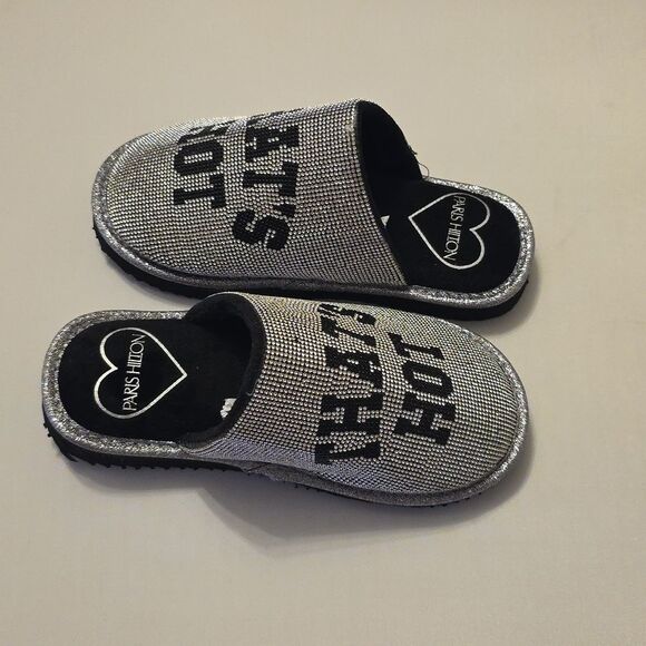 BRAND NEW PARIS HILTON SLIVING  GLITTER RHINESTONE SLIPPERS  THAT's HOT … - Picture 5 of 16